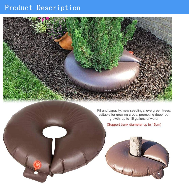 20 Gallon Brown PVC Irrigation Tree Watering Ring, Slow Release Tree Watering Bag with 2 Years Warranty