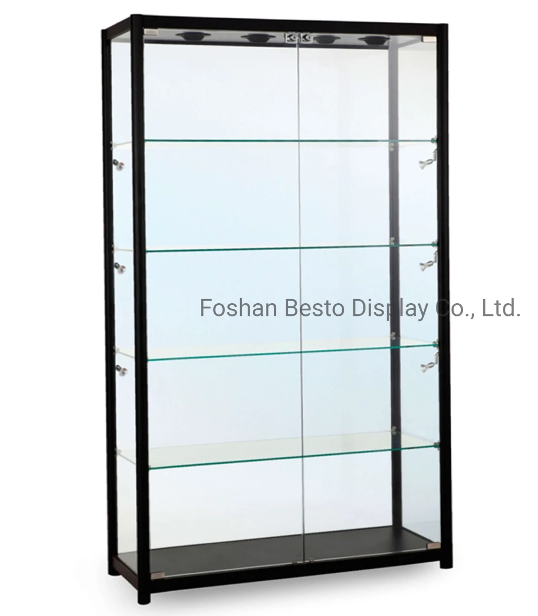 China Retail Display Wholesale Glass Display Case for House Collection, Retail Store Display, Shops Storage with Door to Door Price