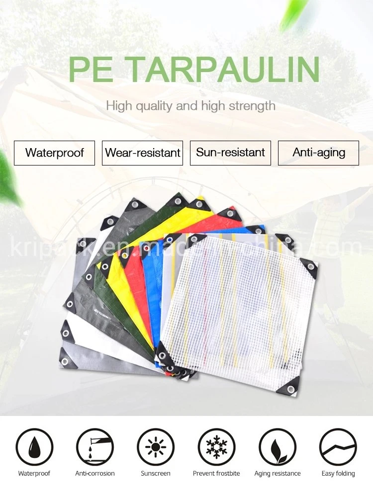 Waterproof High Tensile Coated Mesh Fabric PE Clear Tarp