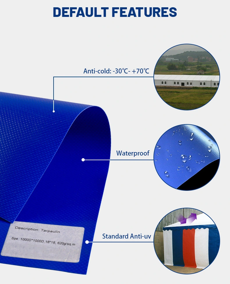 PVC Coated Vinyl Tarps for Industrial Roof Covers, Dust &amp; Debris Control