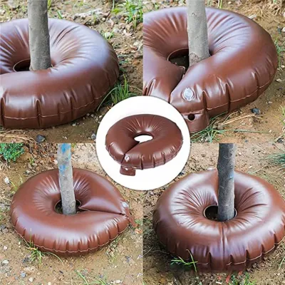 15 Gallon Brown PVC Tree Watering Ring Slow Release Bag with Treegator Function