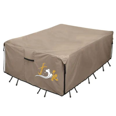 Custom 600d Oxford Cloth Outdoor Furniture Waterproof Cover Table and Chair Protective Cover